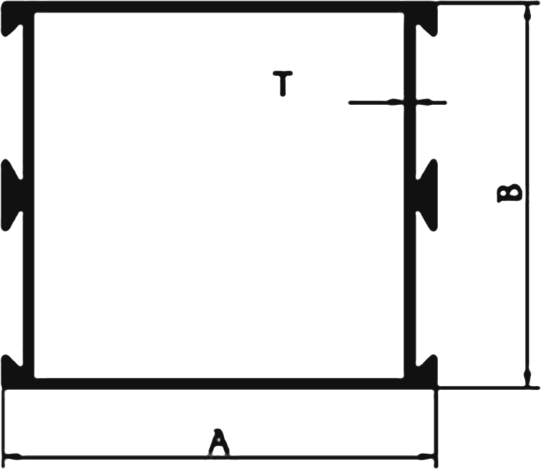 Cross-section drawing of the Door Middle Double section