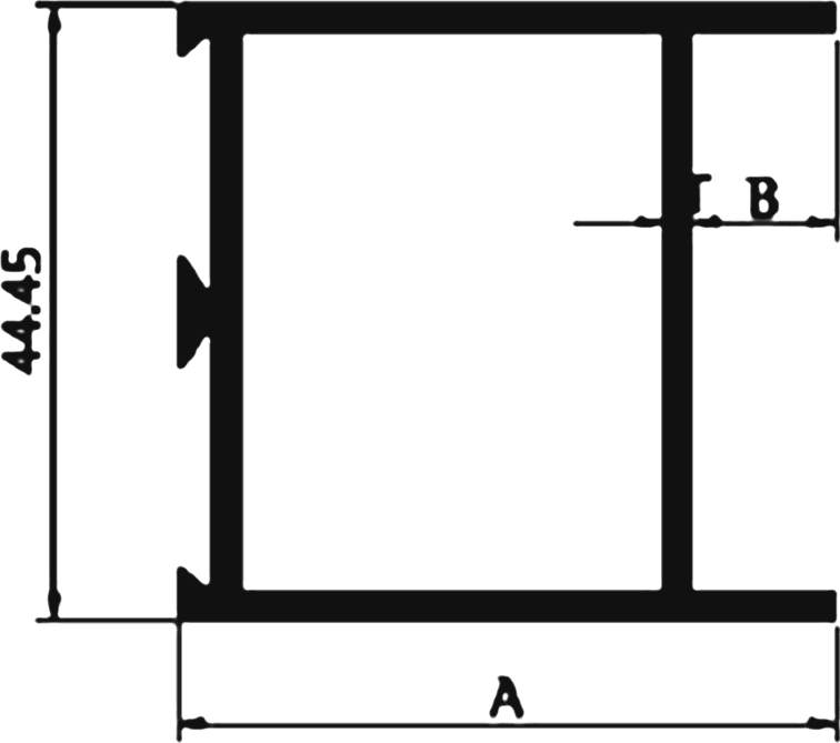 Cross-section drawing of the Door Bottom section