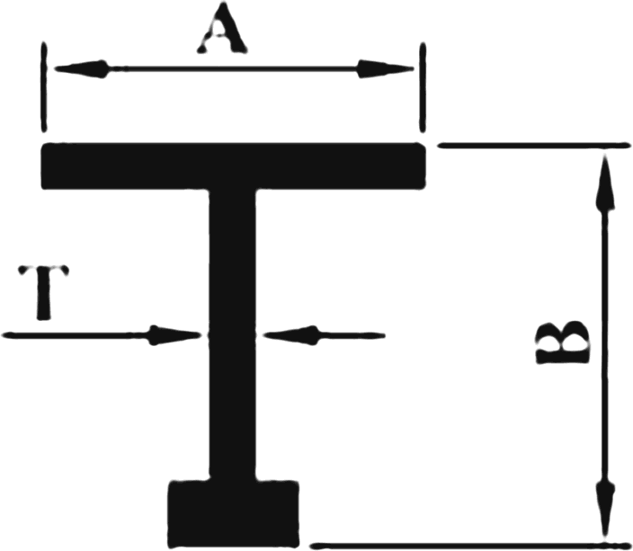 Cross-section drawing of the Bulb Tee section